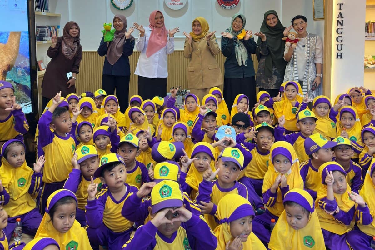 Sinergi Disperpusip dan BPBD Jatim: Edukasi Literasi Kebencanaan Lewat Dongeng